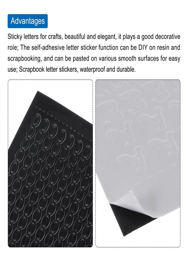 MECCANIXITY Nail Art Stickers Decals Black 4 Sheets - Image 3