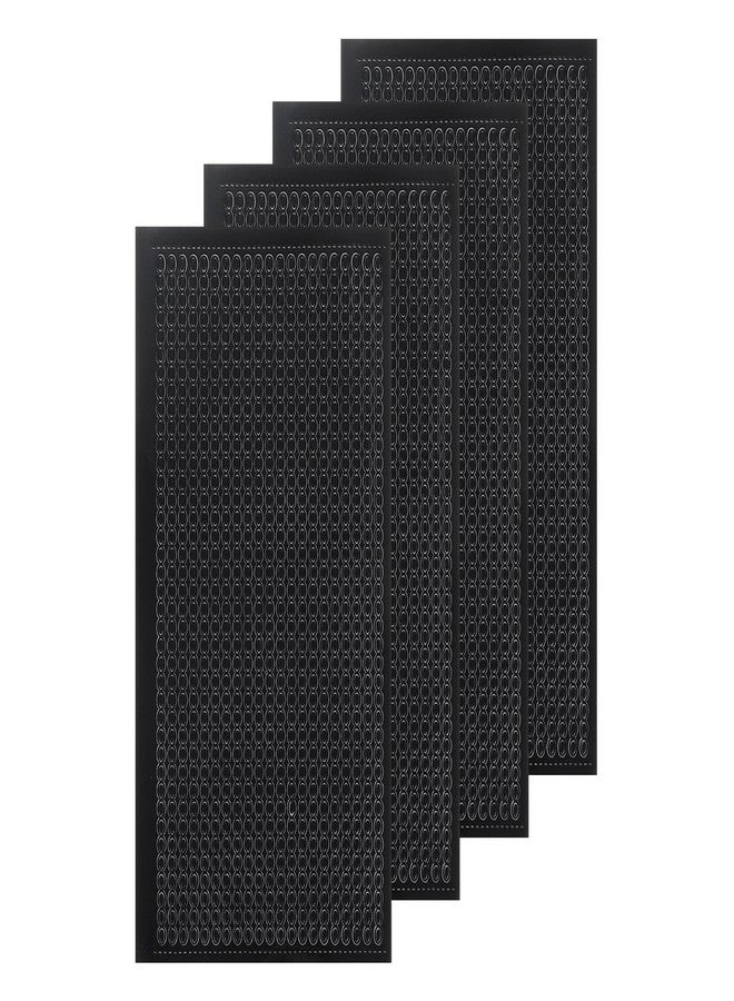 MECCANIXITY Nail Art Stickers Decals Black 4 Sheets - Image 1