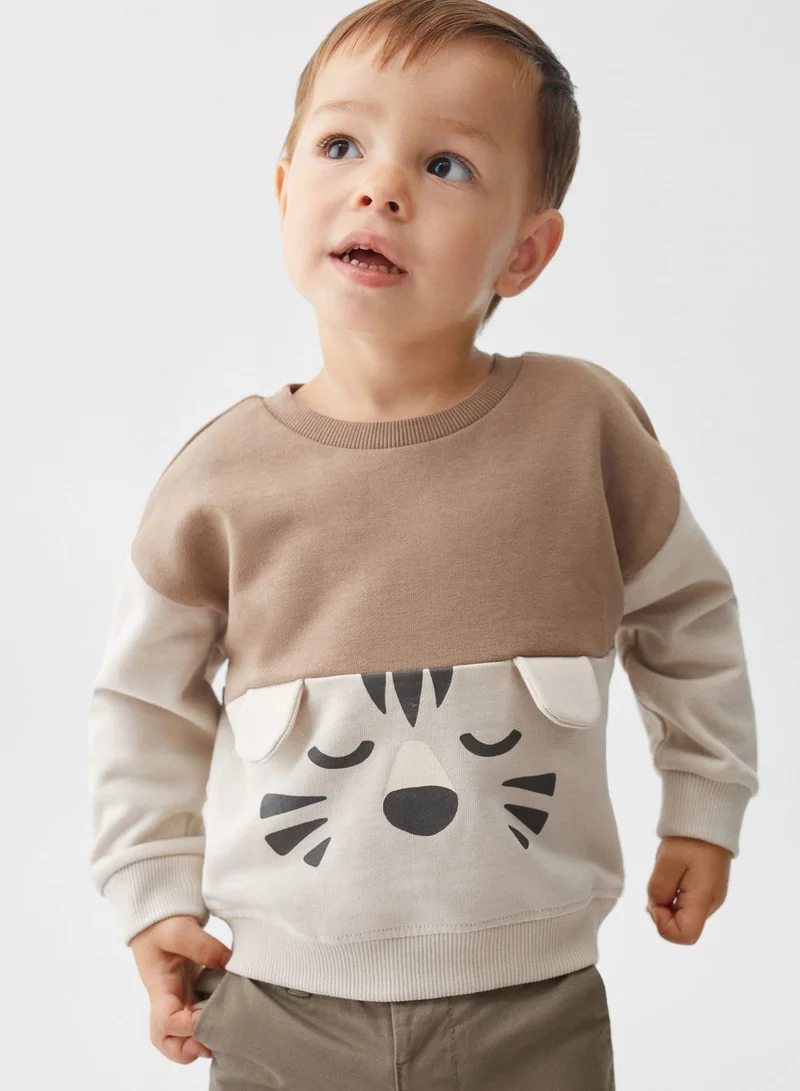 MANGO Kids Cartoon Print Sweatshirt