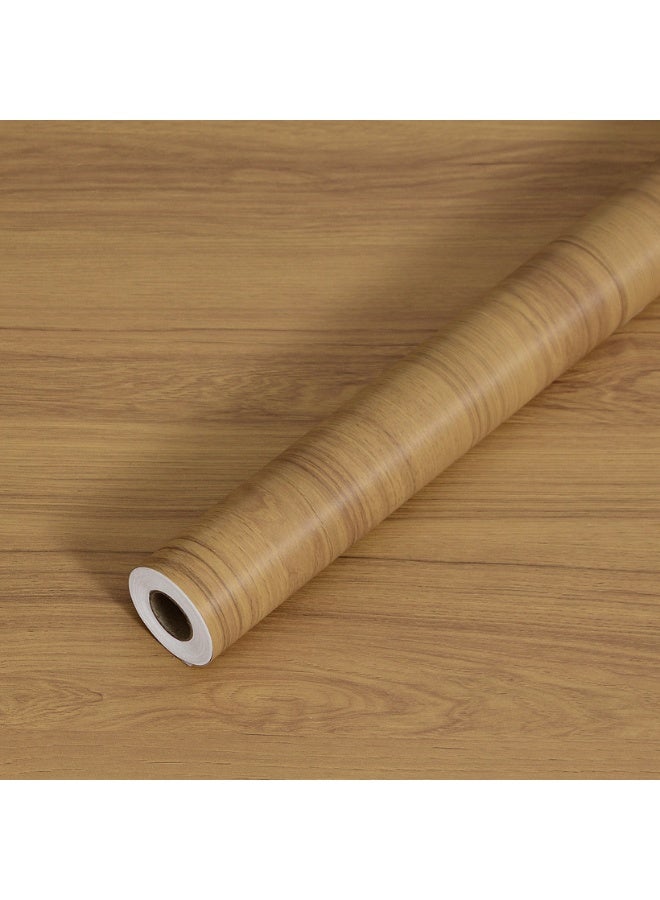 آنا ورق جدران لاصق بتصميم خشبي مزيف مقاوم للماء والرطوبة والزيت، بحجم 45 سم × 2 م، مثالي لتجديد المنزل - Image 1