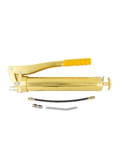 ROCKFORCE ROCKFORCE Heavy Duty Lever-Action Manual 900ml Grease Gun, Premium Dual Lip Follower with a Rigid (L-140mm) and Flexible (L-300mm) Tips 