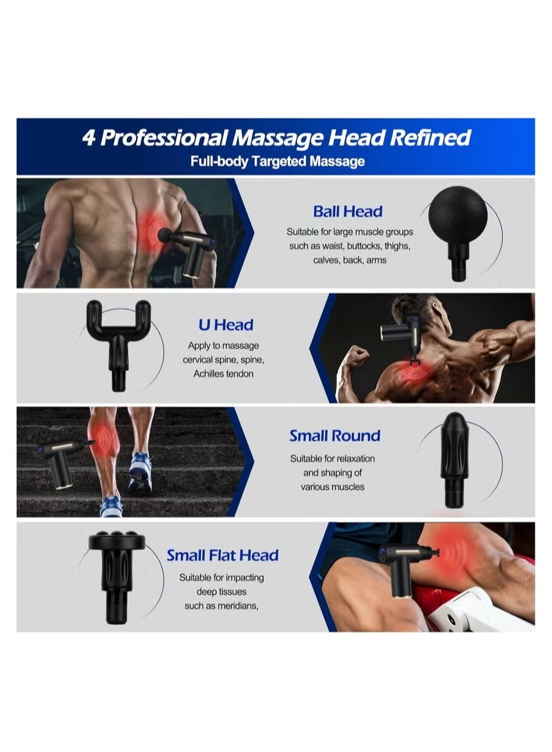 Deep Tissue Muscle Electric Massage Gun with 6 Speeds,portable mini massage gun for Body Relaxation - Image 4