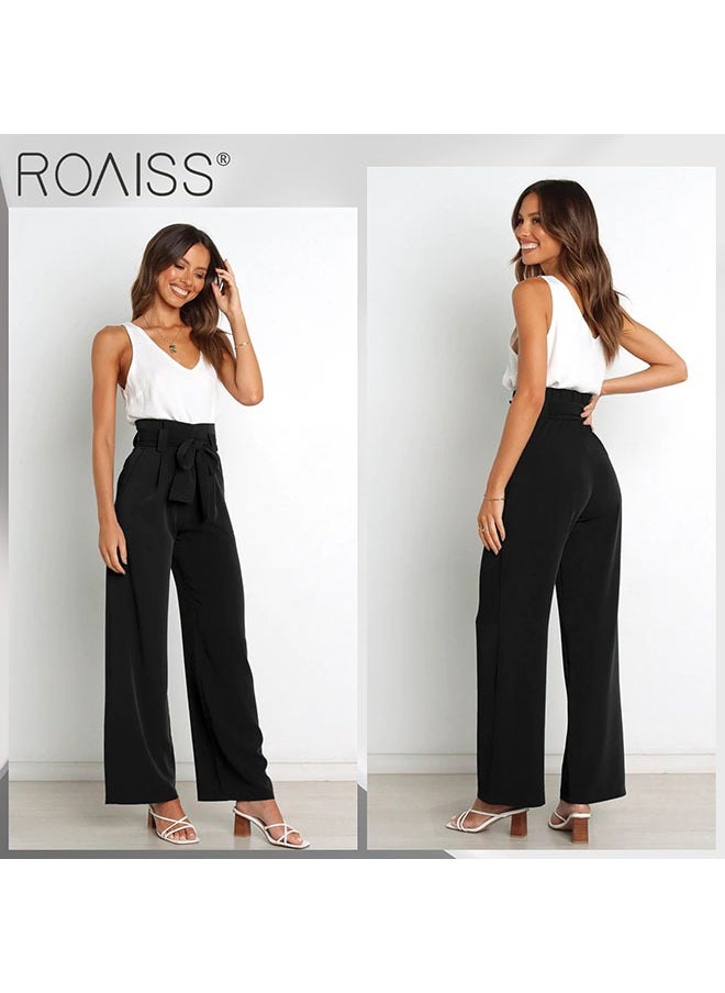 Women's High Waisted Flared Pants Summer Fashion Lightweight Blazer Pants Elastic Waistband Zippered Open And Close Cropped Pant - pzsku/ZE4F6E8E5B86E2128AB66Z/45/_/1721890425/9ec3b419-ab81-4dae-b373-9e60f42c2956