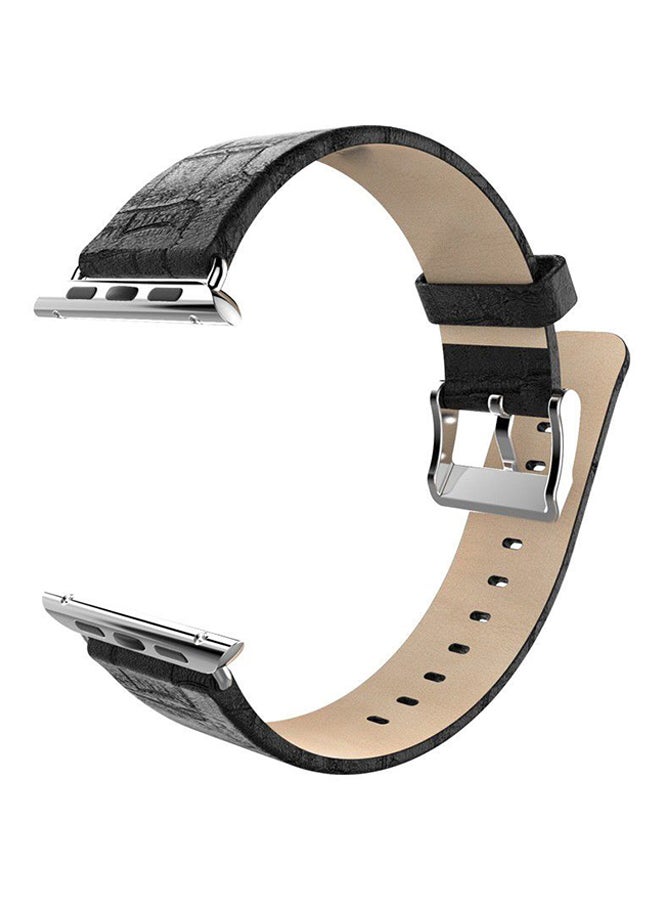 Ozone Leather Replacement Strap For Apple Watch Series 3/2/1 Black - Image 3