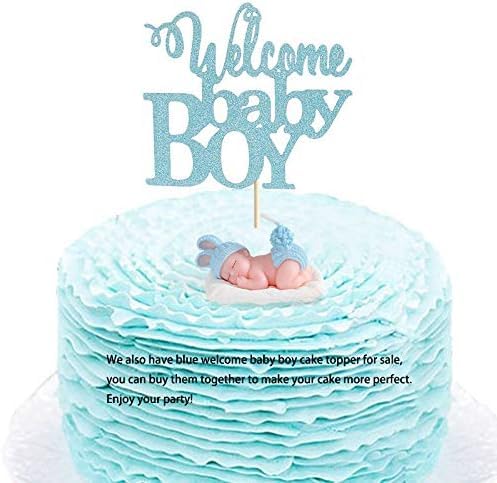 Babies Bloom Blue Baby Shower Candle Favor, Birthday Cake Topper Candle Set of 2 - Image 5