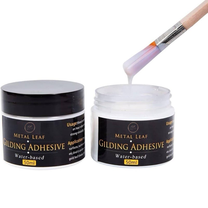 Gold Leaf Glue100ML Gold Leafing Glue for Pasting Foil Gilding Resin Art Decoration Crafting Paintings Nail Deco Furniture Interior Gilding Glue  - Image 1