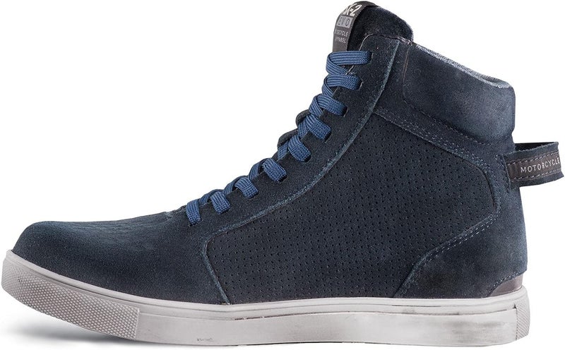 SHIMA SX-2 Evo Motorcycle Riding Shoes Men Boots Ventilated Leather Street Summer Suede Sport Stealth Touring Shoe Moto Footwear Bikers Powersports (Mens, Blue, 11.5) - Image 3