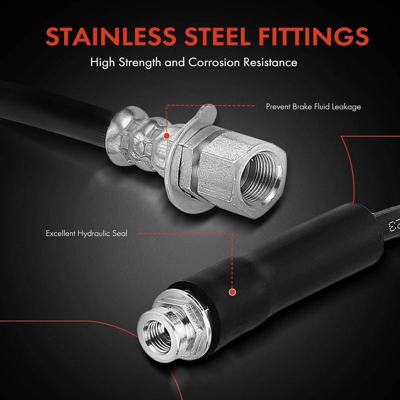 A-Premium Rear Driver Inner Brake Hydraulic Hose for Ford Ranger - Image 4