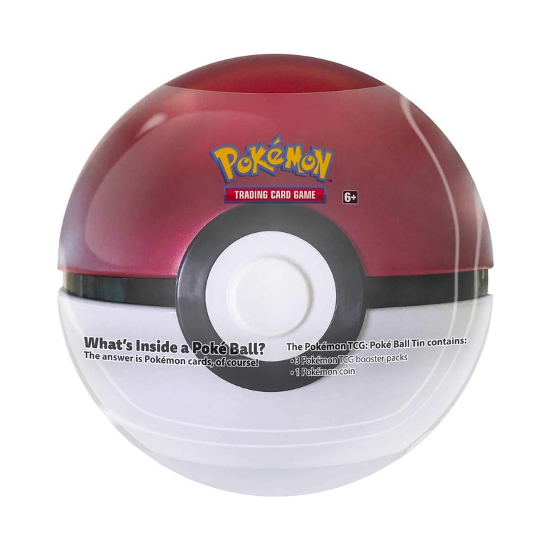 Pokemon TCG: Poke Ball Tin Red - 3 Booster Pack with 1 Coin - Image 1