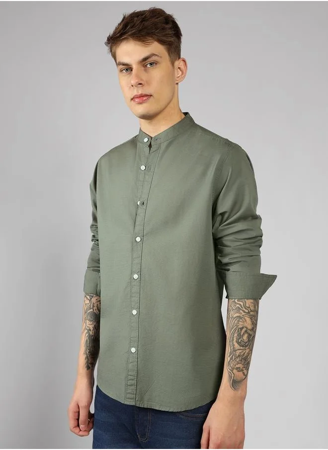 Dennis Lingo Dim Gray Regular Fit Cotton Shirt – Elegant and Comfortable