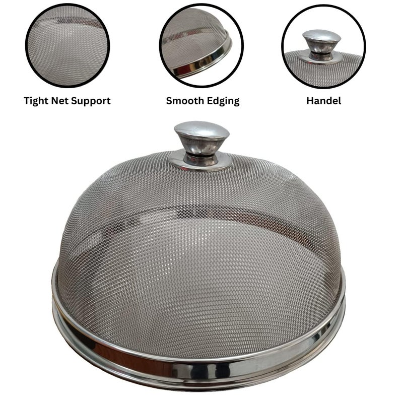 Damurhu Pure Stainless Steel Net Dish CoverMultipurpose 304 Food Grade Mesh Dome Food Cover FoodFruitsVegetables Dome Cover Net 8 NO 8 x 8 x 47 INCH Set of 1 PCS  - Image 4