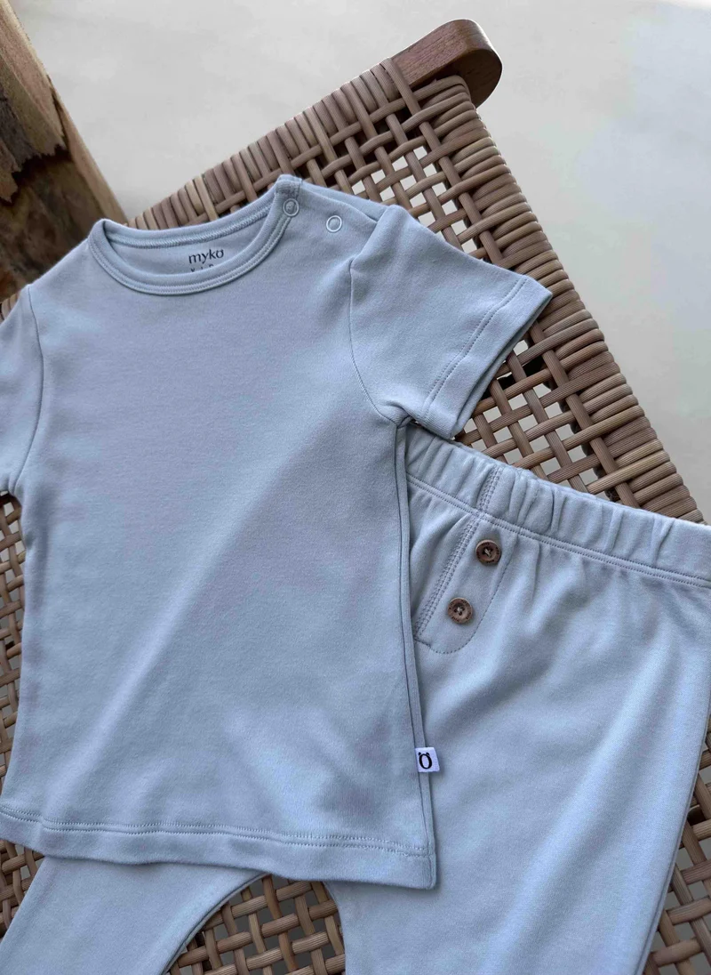 myko kids Solid Blue-Legging