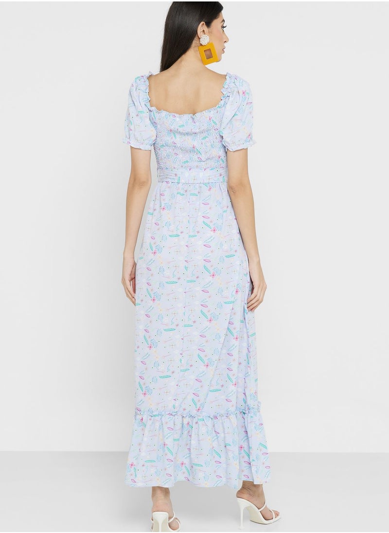 ELLA - Ditsy Print Dress - Image 1
