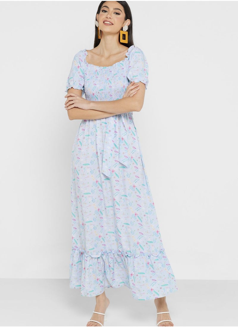 ELLA - Ditsy Print Dress - Image 1