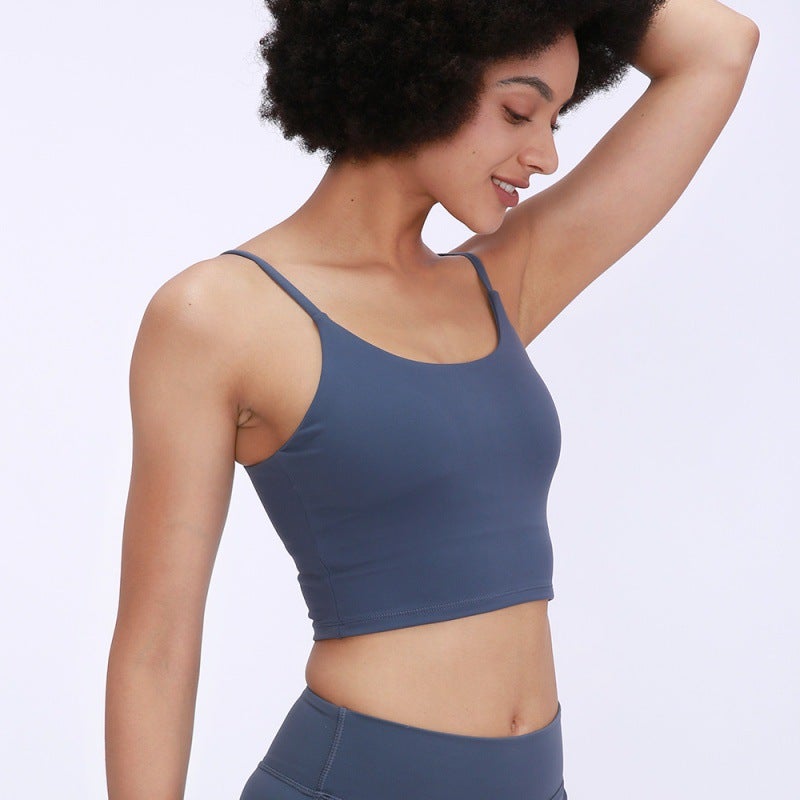 Beauty Back Yoga Vest Women With Chest Pad Lulu Sling Sports Bra Yoga Clothes Top Women - Image 3