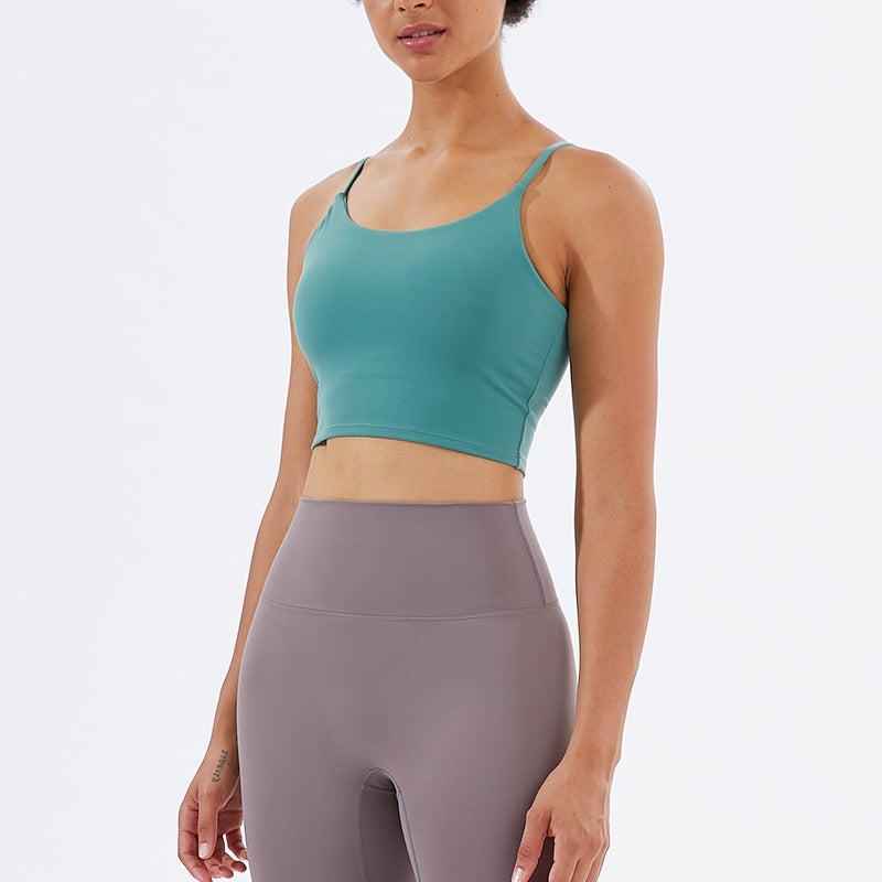 Beauty Back Yoga Vest Women With Chest Pad Lulu Sling Sports Bra Yoga Clothes Top Women - Image 1