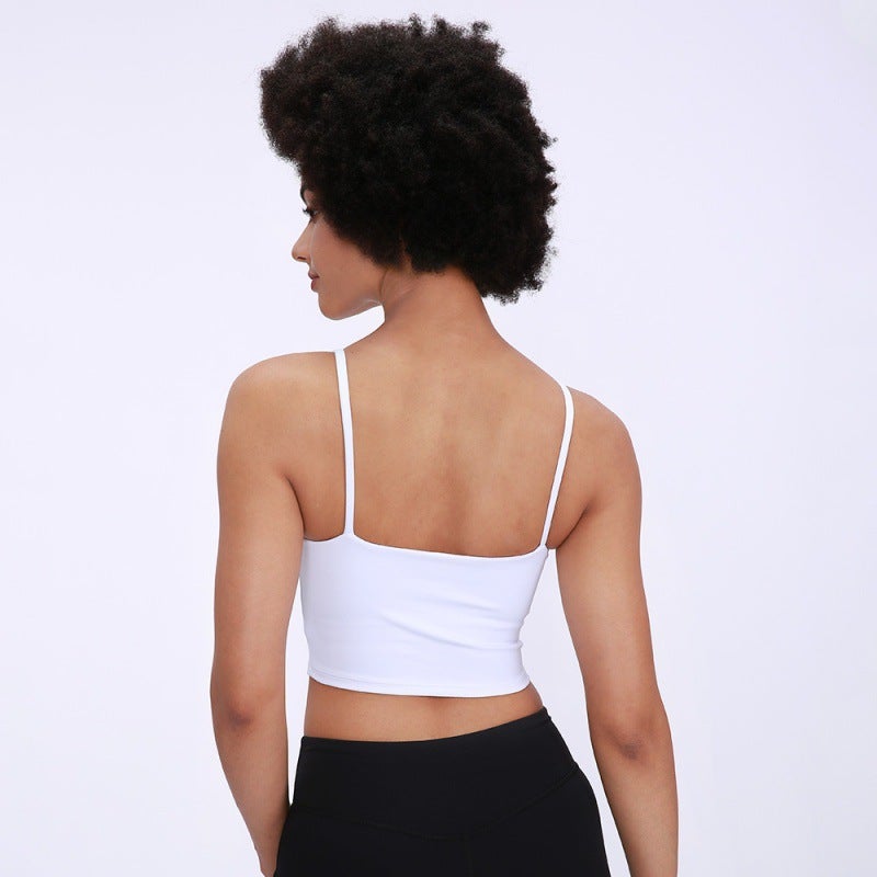 Beauty Back Yoga Vest Women With Chest Pad Lulu Sling Sports Bra Yoga Clothes Top Women - Image 4