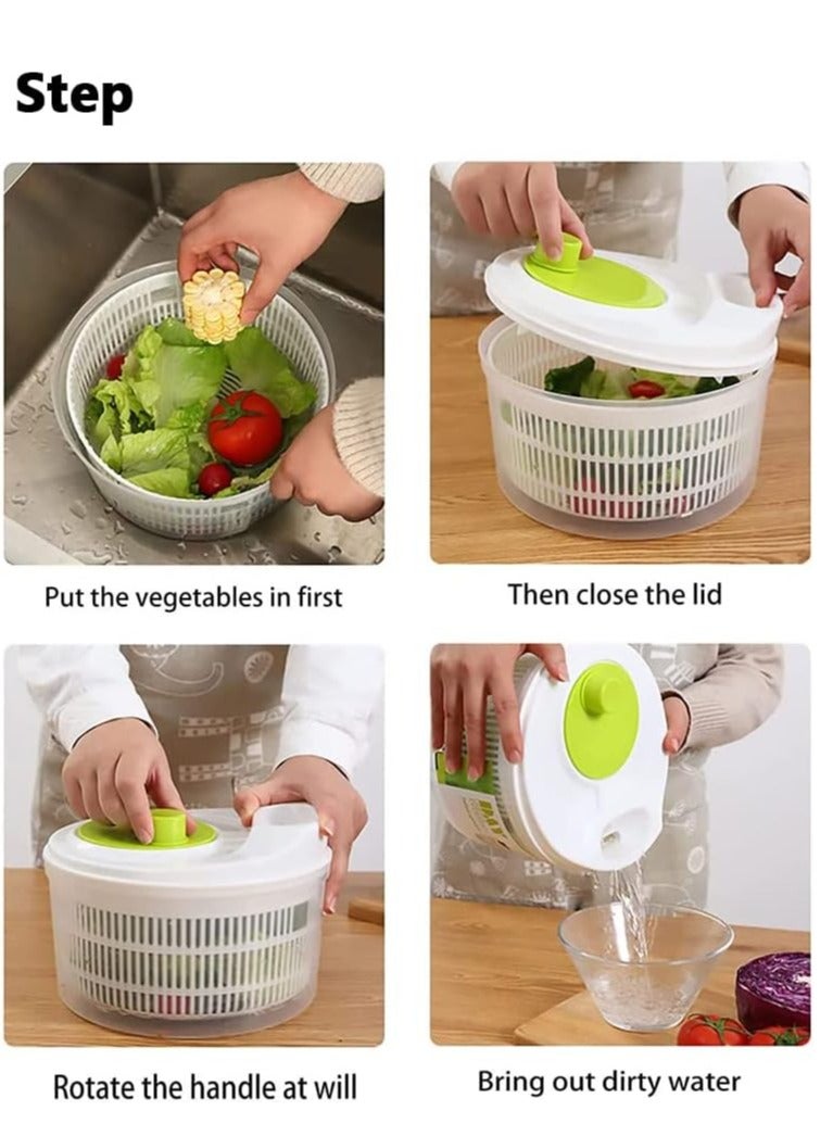 داي الة تجفيف الخضروات الدوارة الة تجفيف السلطة المنزلية، الة تجفيف يدوية للسلطة والخضروات، مجفف دوار - Image 2