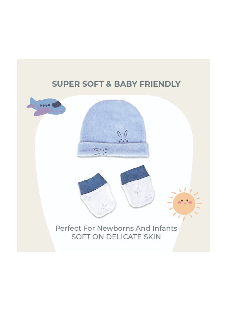 Nurtur Gift Set - 4 Pieces, (Sleepsuit, Short Sleeve Bodysuit, Hat, Mittens) Pink Multi/Girl - Image 2