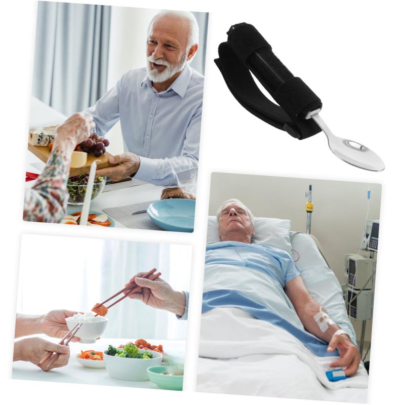 Stainless Steel Adaptive Eating Utensils For Weak Grip 17 5 X 3 00 X 3 00 CM Self Feeding Assistive Device - Image 4