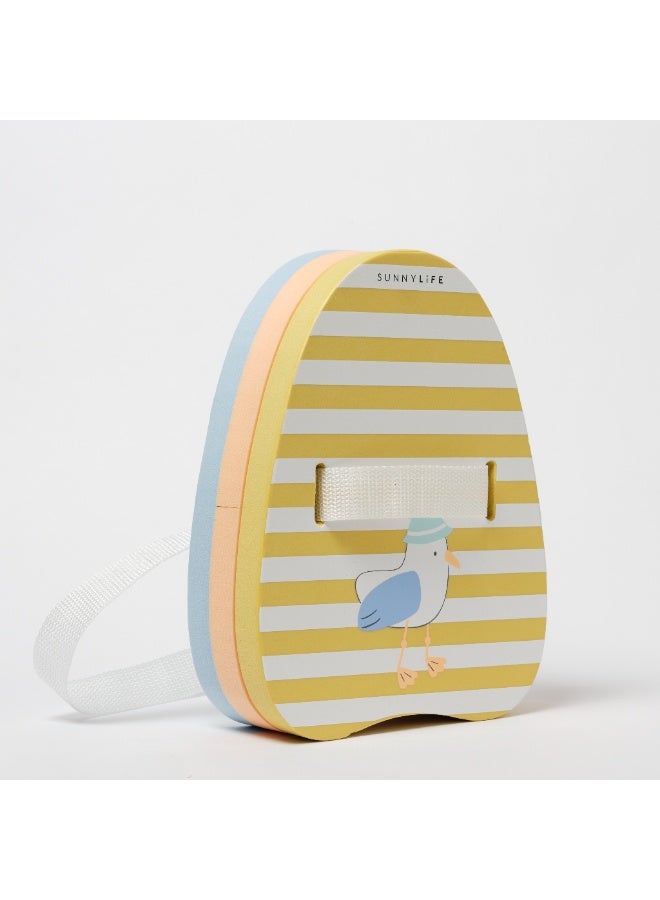 SUNNY LIFE Bubble Back Float – Sid the Seagull Mustard Stripe | Kids Swimming Trainer Float | Adjustable, Safe & Fun for Learn-to-Swim - Image 3