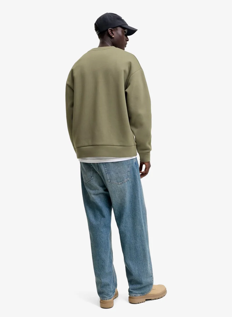 JACK & JONES  Solid Crew Neck Regular Fit Sweatshirt for Men | Best Price UAE
