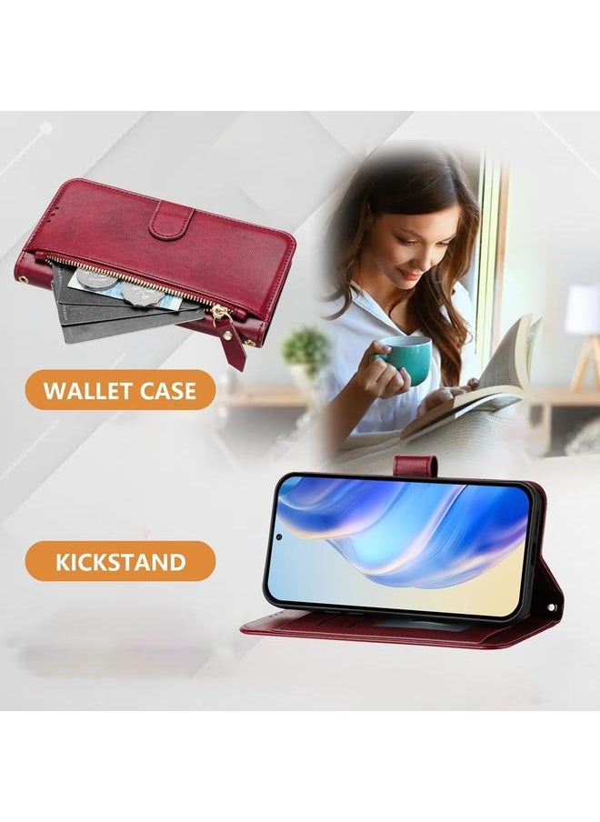Zaboon Case For Honor X9c Global Multi-Card Slots Zipper Wallet Leather Phone Case  - Image 3