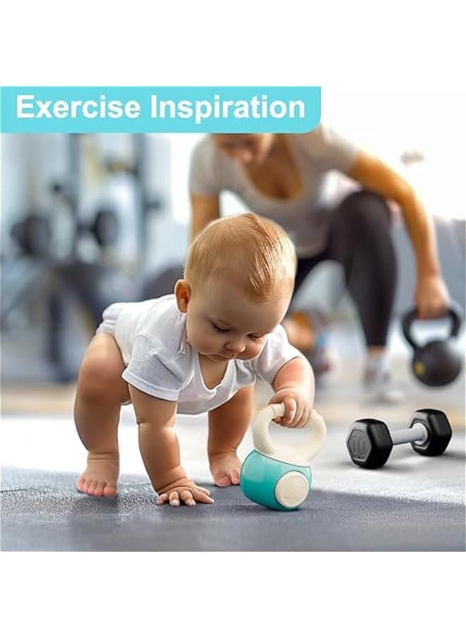 Generic - Baby First Gym Rattle Set, Infant Dumbbell Weights Teething Rattles 3-6-12 Month, Newborn Workout Sensory Stroller Toy, Babies Birthday Shower Gift 5 7 8 9 10 Month Toddler Boy Girl-7PCS - Image 1