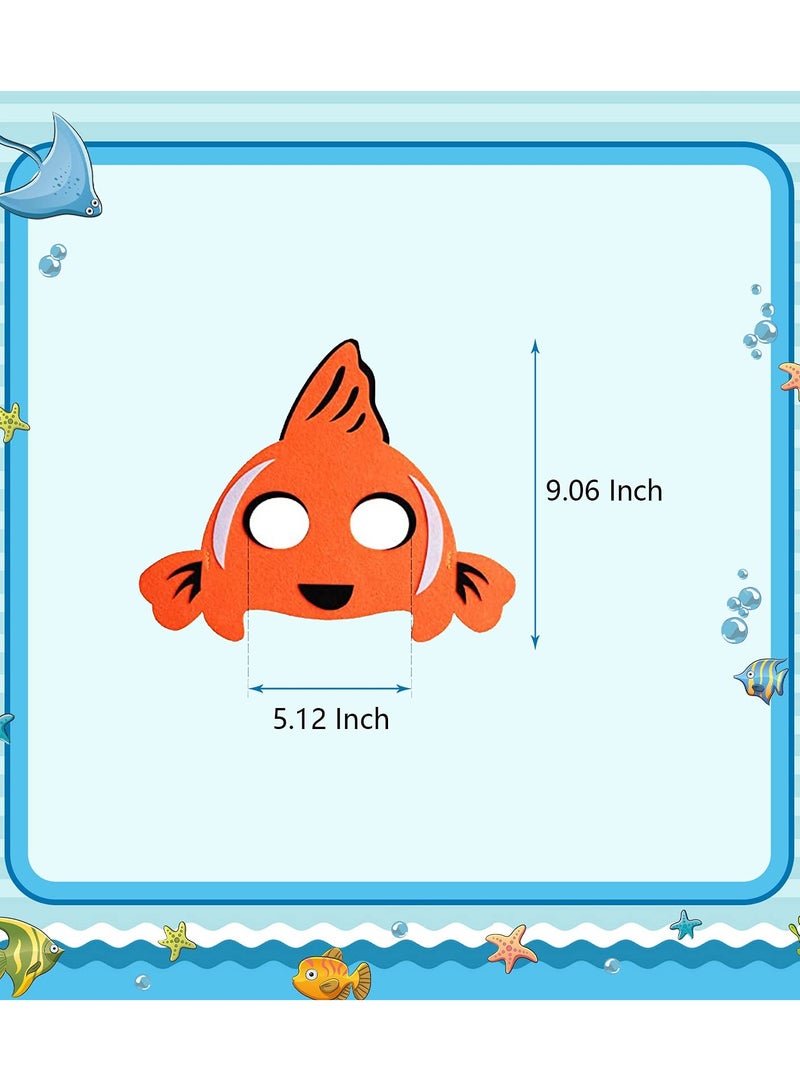 SYOSI 8Pcs Shark Octopus Dress-Up Masks Blindfold Costumes Party Favors for Kids Boys Girls Under The Sea Themed Birthday Party Supplies