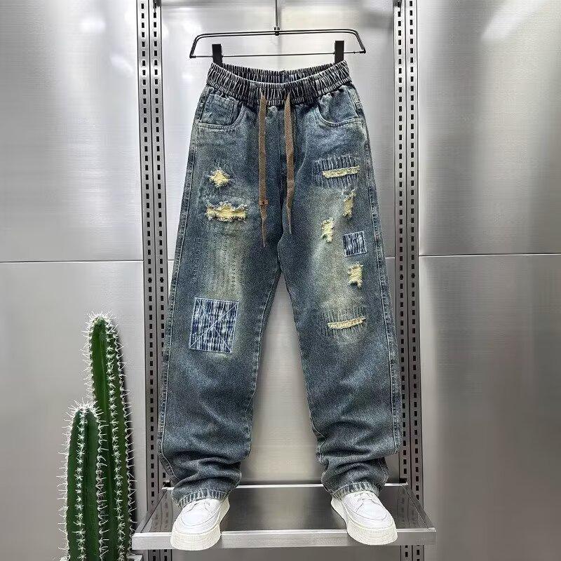 Unisex Classic Denim Jeans Loose Fit Daily Outdoor Wear - Image 3