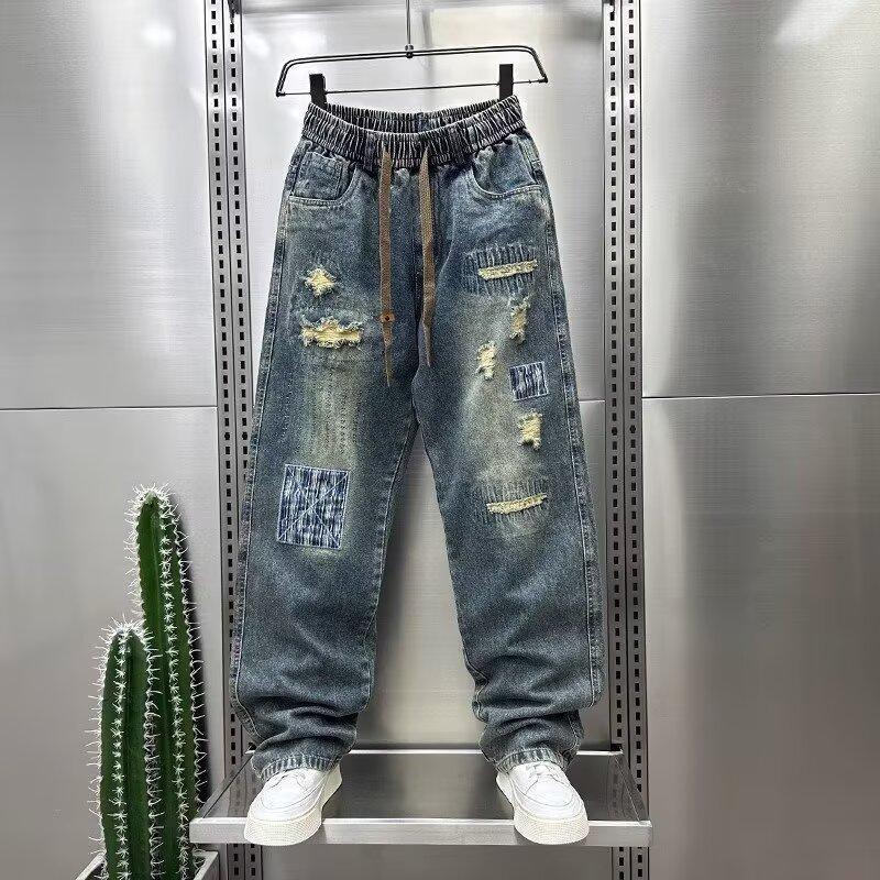 Unisex Classic Denim Jeans Loose Fit Daily Outdoor Wear - Image 5