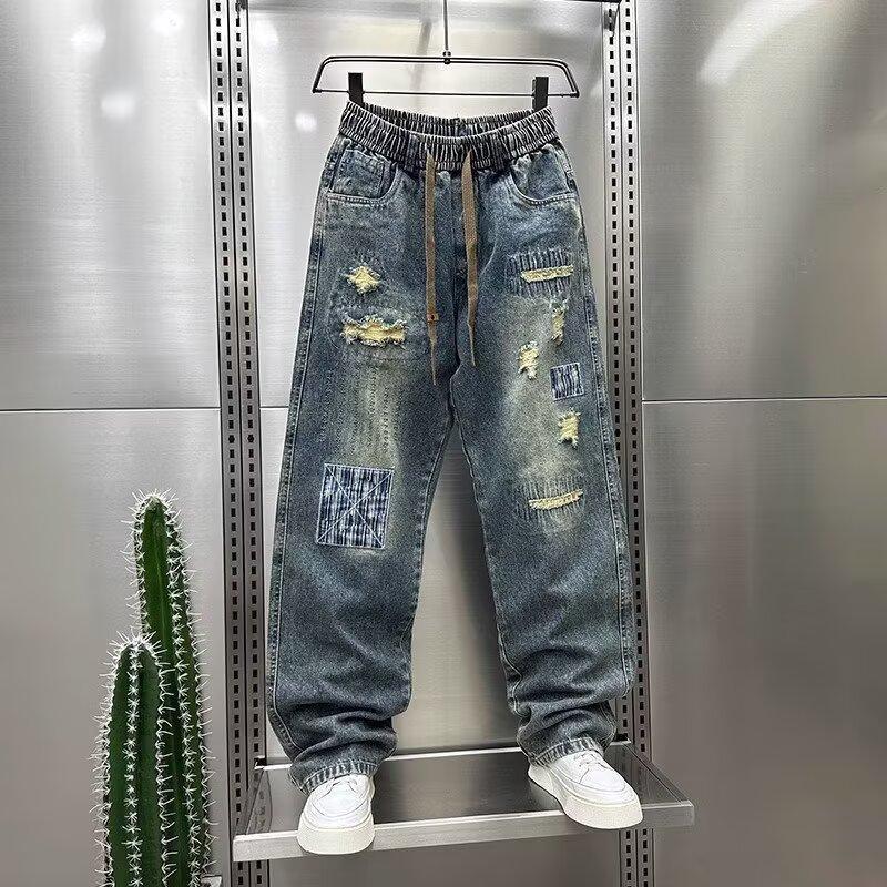 Unisex Classic Denim Jeans Loose Fit Daily Outdoor Wear - Image 4