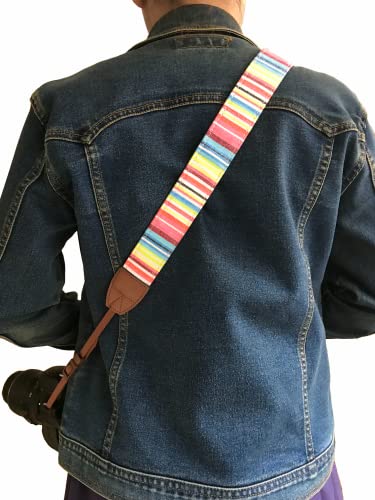 Alled Camera Neck Shoulder Belt Strap,Camera Straps for Women/Men for All DSLR/Nikon/Canon/Sony/Olympus/Samsung (Colorful Stripes) - Image 5