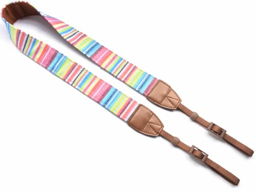 Alled Camera Neck Shoulder Belt Strap,Camera Straps for Women/Men for All DSLR/Nikon/Canon/Sony/Olympus/Samsung (Colorful Stripes) - Image 3