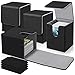 Mlikero 4 Pack Card Deck Box Commander Deck Box Holds 400 Single Sleeved Cards with 4 Dividers Leather Magnetic Card Box Fit for MTG TCG - Image 4