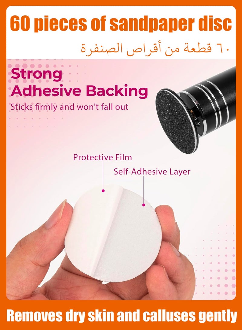 60 Replaceable Sandpaper Sheets - Sandpaper Replacement Pack for Electric Foot Files to Remove Calluses and Dead Skin - Image 2