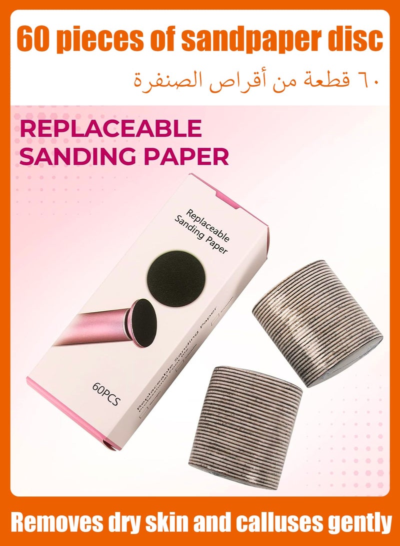 60 Replaceable Sandpaper Sheets - Sandpaper Replacement Pack for Electric Foot Files to Remove Calluses and Dead Skin - Image 4