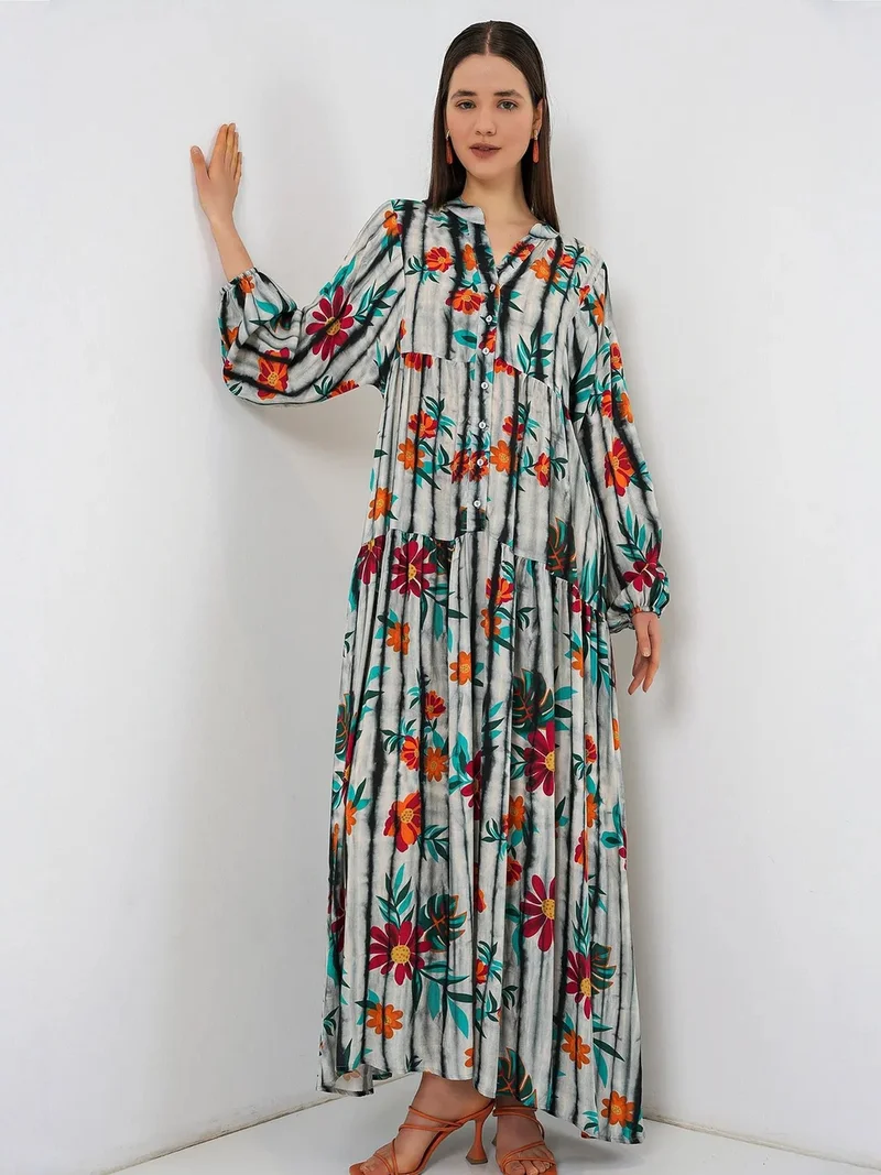 بيغ دارت BDART Patterned V-Neck Maxi Dress