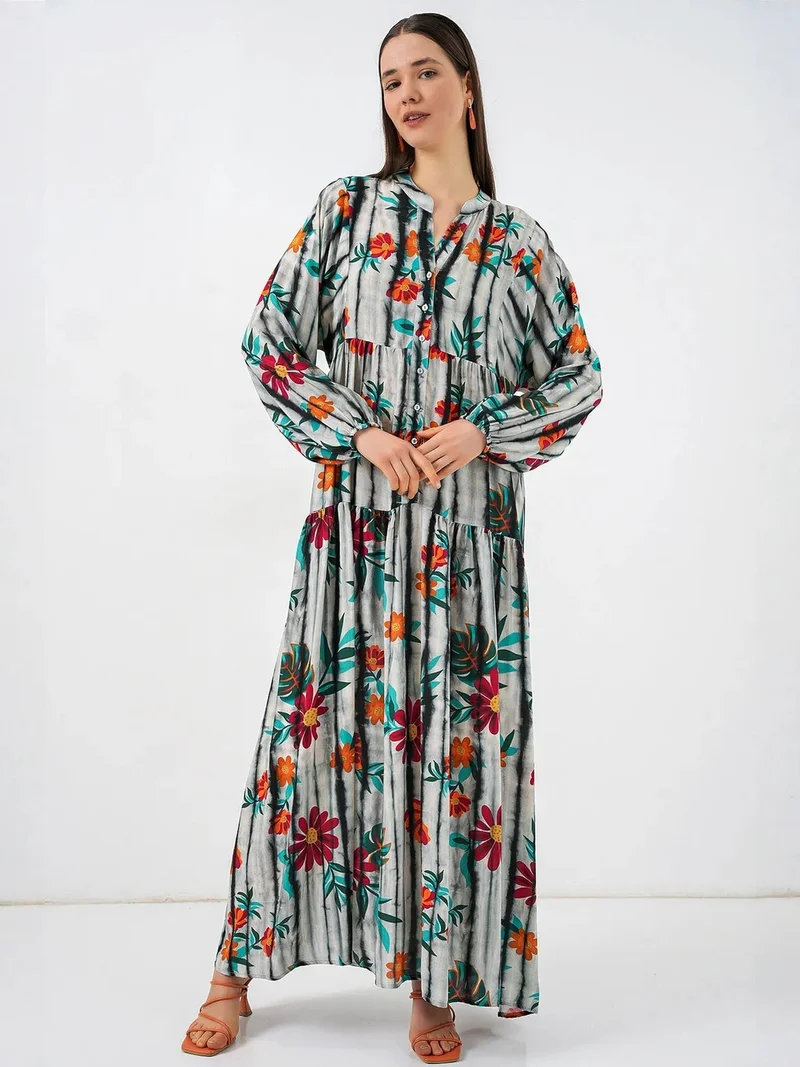 بيغ دارت BDART Patterned V-Neck Maxi Dress