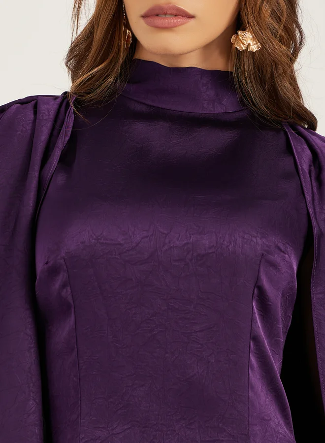 Styli  Satin Overlay Dress for Women | Best Price UAE