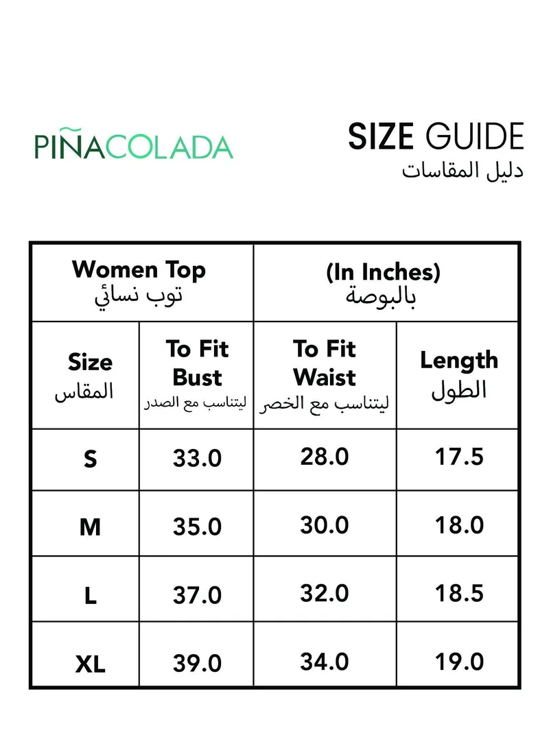 PINACOLADA Women's Olive Green Botanical Top