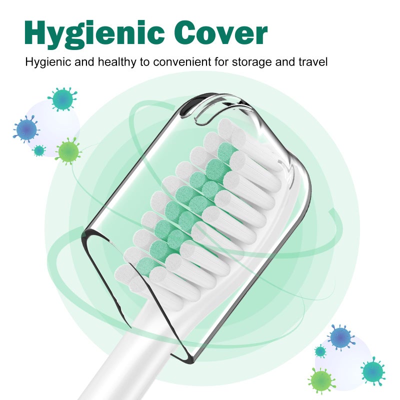 HAPPYMOMO Replacement Toothbrush Heads for Philips Sonicare E-Series/Essence/Xtreme/Elite and Other Screw-on Models, 4 Pack, Dupont Bristles for Effective Cleaning - Image 5