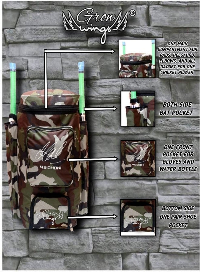Grow wings Cricket Kit Bag with Heavy Padded Foam Inside Nylon Material - Image 2