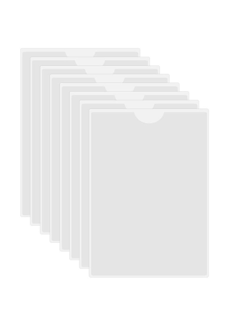 Excefore - Self-Adhesive Pocket, 8 pcs Card Plastic Pocket Holder, for Labelling and Identifying Boxes, Folders, and Documents (Inner Size:14.8 * 21cm) - Image 1