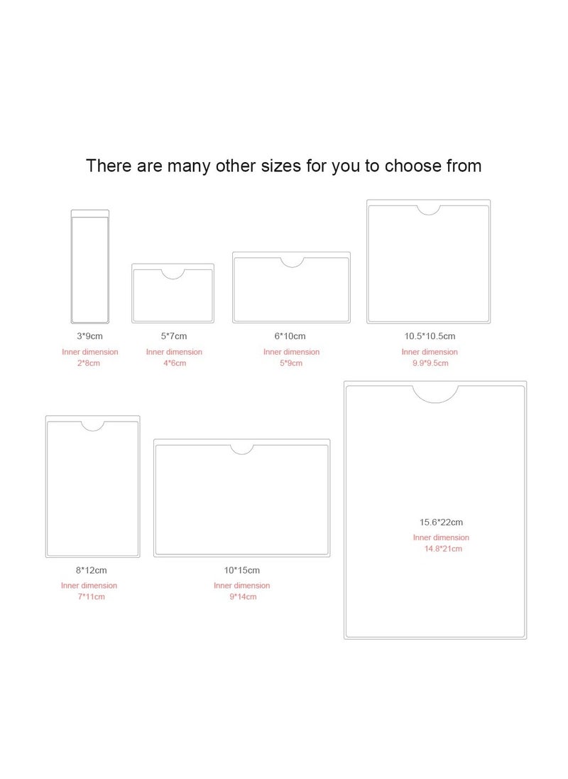 Excefore - Self-Adhesive Pocket, 8 pcs Card Plastic Pocket Holder, for Labelling and Identifying Boxes, Folders, and Documents (Inner Size:14.8 * 21cm) - Image 1
