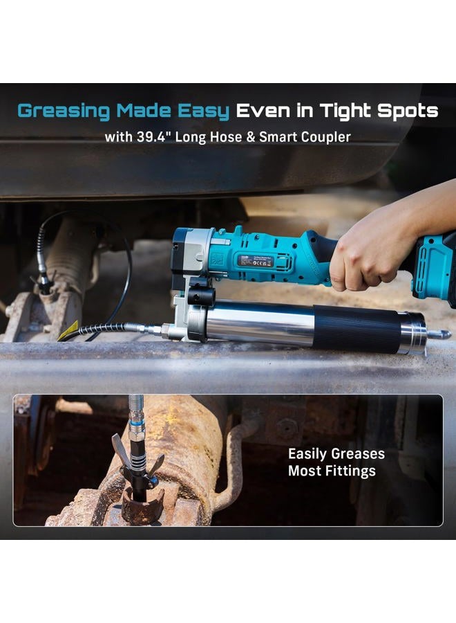 Seesii Grease Gun, Innovative 2-in-1 Easy-to-Use Electric Grease Gun, 5.3 oz/min 12,000 PSI High-Efficiency Battery Powered Grease Gun Kit, Cordless Grease Gun with 2*2.0AH Batteries and Charger, B003 - Image 3