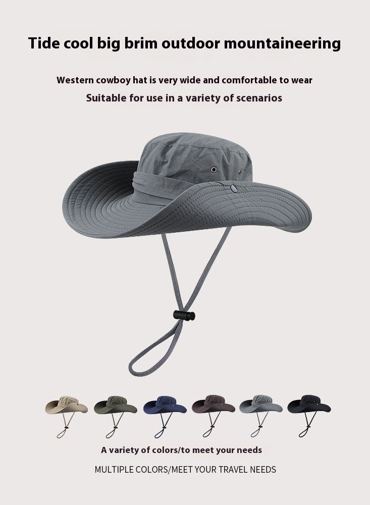 Super Wide Brim Sun Hats, Bucket Hat for Fishing Hiking Garden,Waterproof Sun Hat Wide Brim Bucket Hat UV Protection Boonie Hat,Mountaineering Cap - Image 2