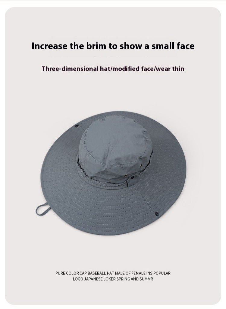 Super Wide Brim Sun Hats, Bucket Hat for Fishing Hiking Garden,Waterproof Sun Hat Wide Brim Bucket Hat UV Protection Boonie Hat,Mountaineering Cap - Image 3