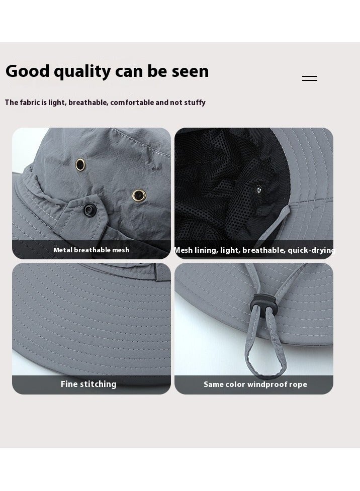 Super Wide Brim Sun Hats, Bucket Hat for Fishing Hiking Garden,Waterproof Sun Hat Wide Brim Bucket Hat UV Protection Boonie Hat,Mountaineering Cap - Image 5