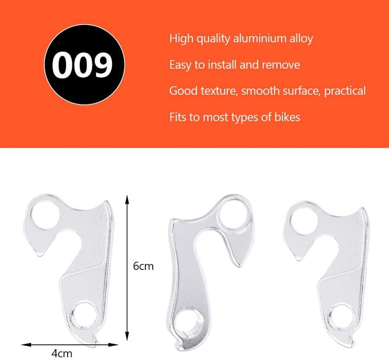 comfrt Rear Gear Mech Derailleur Hanger Aluminium Alloy Derailleur Hanger Tail Hook Drop Out Adapter for Mountain Bike - Image 3